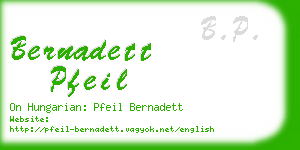 bernadett pfeil business card